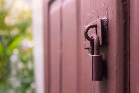 Door locks with key Stock Photos