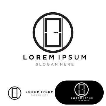 Door logo and symbol vector Stock Illustration