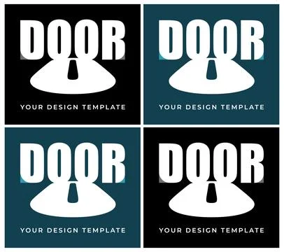 Door logo template idea Stock Illustration