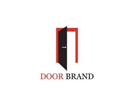 Door logo vector template illustration Stock Illustration