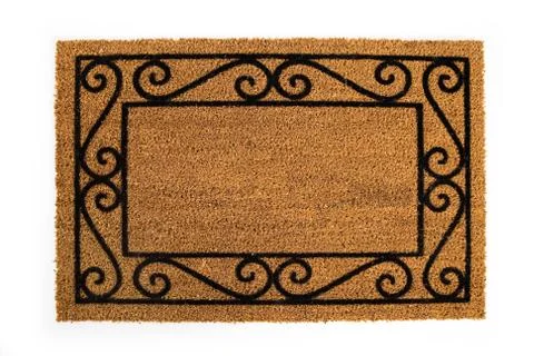 Door Mat: Blank Doormat To Insert Your Own Words Stock Photos