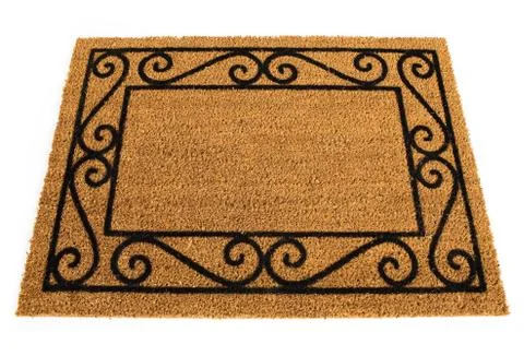 Door Mat: Blank Doormat To Insert Your Own Words Stock Photos