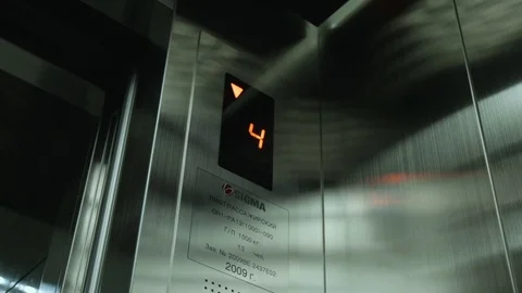 Door of modern Elevator closed. the Elevator goes down 動画素材 73482903