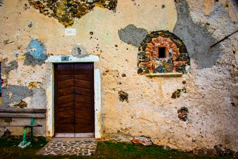 Door with modified window Stock Photos