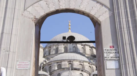 Door of New Mosque Stock Footage 27845113