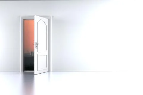 Door to nightfall Ilustración de archivo