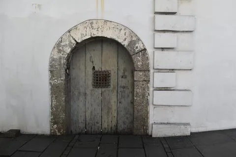Door in Old Building Foto stock