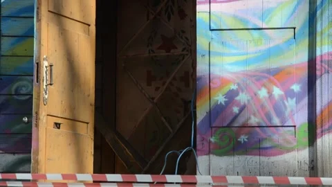 The door to the old house Stock Footage 274913033