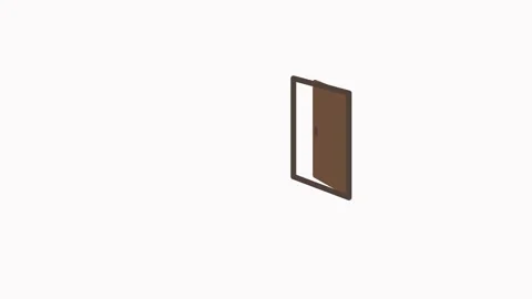 Door open animation in 4k. Stock Footage 201005234