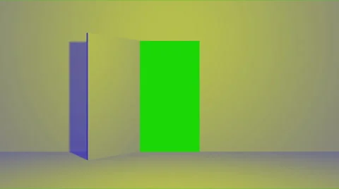 Door open with green screen Stock Footage 40788081