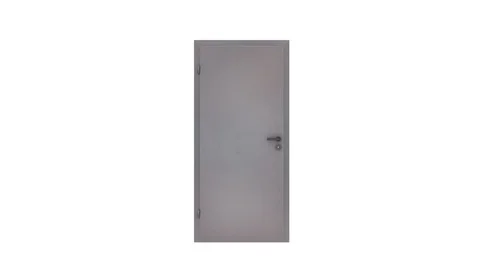 Door Opening Alpha Channel Included Stock Footage
