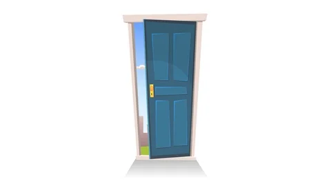 Door Opening With Background Stock Footage 115044121
