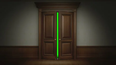 Door opening with chroma key 스톡 동영상 38439633