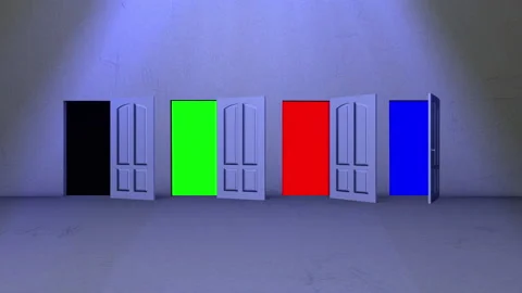 Door opening with green screen Video stock 230844436