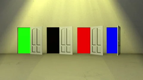 Door opening with green screen Stock Footage 230844453