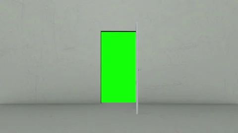 Door opening with green screen Stock Footage 230848175