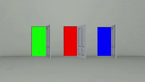 Door opening with green screen Stock Footage 230853390