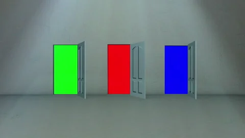 Door opening with green screen Stock Footage 230853707