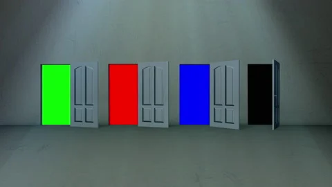 Door opening with green screen Stock Footage 230853886