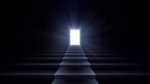 Door Opening to the Light Upstairs SD K1 In 1s Video stock 149324911