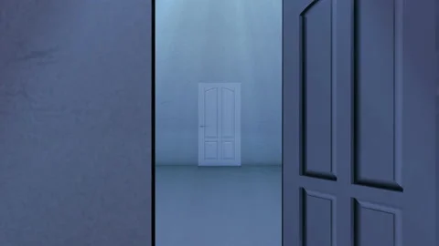 Door opening loop animation Stock Footage 230875512