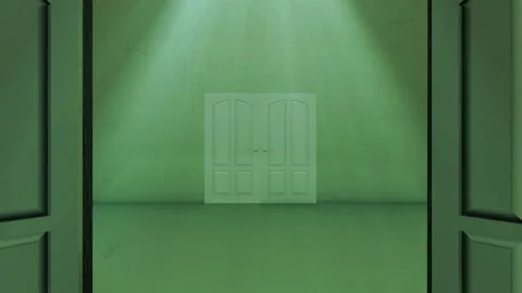 Door opening loop animation Stock Footage 230875629