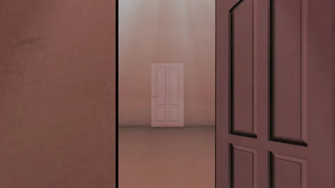 Door opening loop animation Stock Footage 230875660