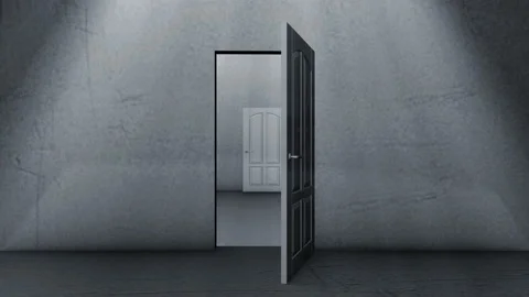 Door opening loop animation Stock Footage 230892821