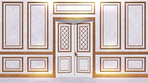 Door Opening Transition Alpha Channel Stock Footage 146685941