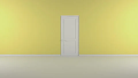 Door opens and a bright light flooding a dark room. Can be used as a concept of  Stock Footage 167230385