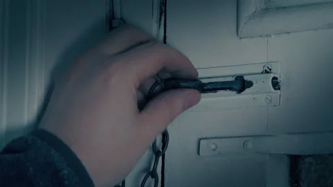 Door Opens Or Closes Ominous Scene Stock-Footage 314907688