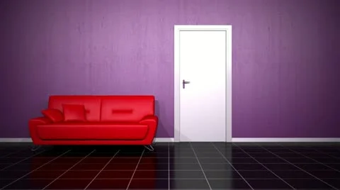 Door that opens into the room Stock Footage 20441163