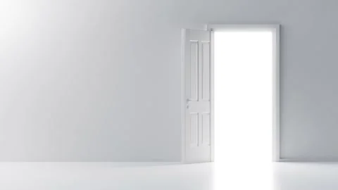 Door opens - theme hope, exit, chance or presentation Stock Footage 159867112