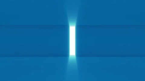 Door or gate opening to a bright ray light Stock Footage 58086437