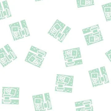 Door padlock glyph vector seamless pattern Stockillustratie