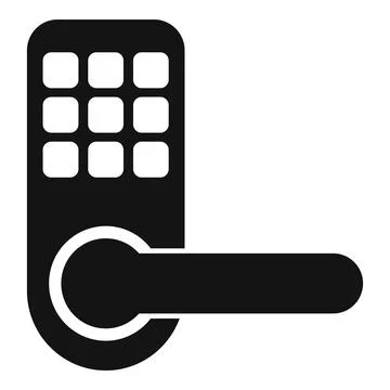 Door padlock icon simple vector. Cipher data Illustrazione stock