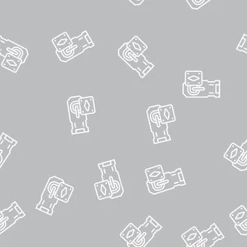 Door padlock line seamless pattern 스톡 일러스트