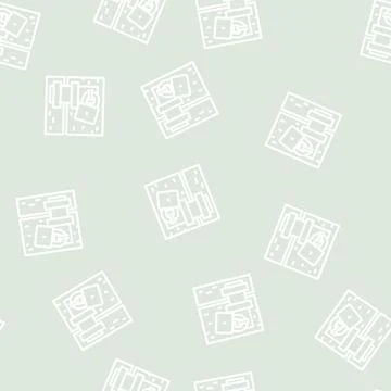 Door padlock line vector seamless pattern Stock Illustration