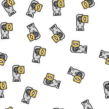 Door padlock vector seamless pattern Stock Illustration