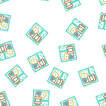 Door padlock vector seamless pattern Illustration