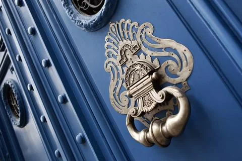 The door of the palace is closed Stock Photos