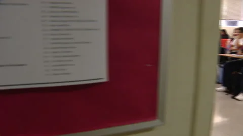 Door pan of college classroom Видео 56557670