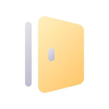 Door pixel perfect flat gradient two-color ui icon 스톡 일러스트