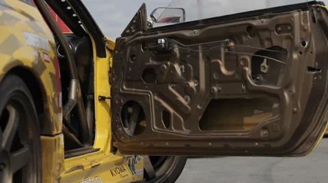 Door of race car Video stock 40764403
