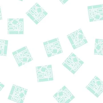 Door repairs glyph vector seamless pattern Illustrazione stock