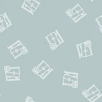 Door repairs line seamless pattern Stock Illustration