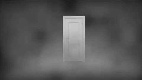 The door with riddles. Mysterious clock. Video stock 82875595