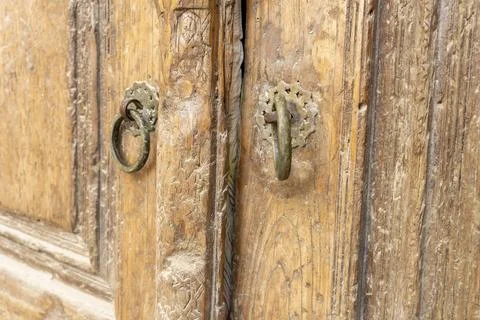 A door with ring knob in it Stock Photos