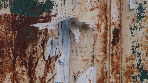 Door - rust - color Stock Footage 54691358