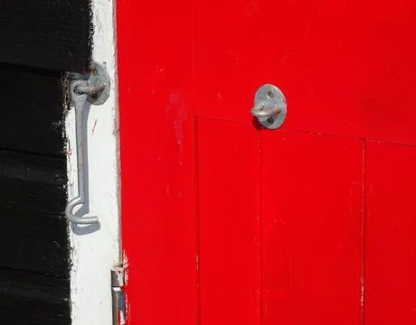 Door Securing Hook And Eye Latch Stock Photos